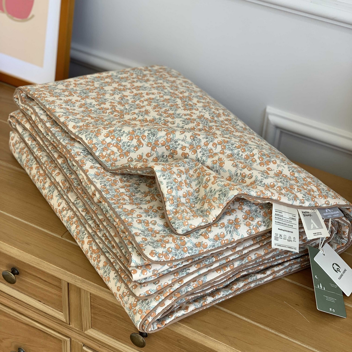 91家纺网 家纺一手货源 找家纺 源启生活 2026新款嵌绳夏被空调被 浆果