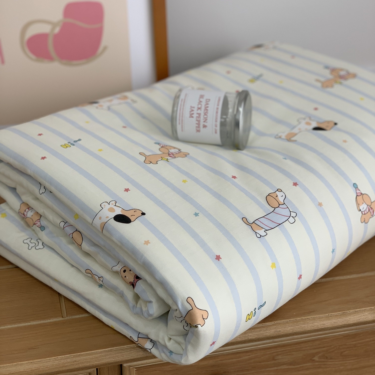 91家纺网 家纺一手货源 找家纺 源启生活 2026新款嵌绳夏被空调被 旺仔