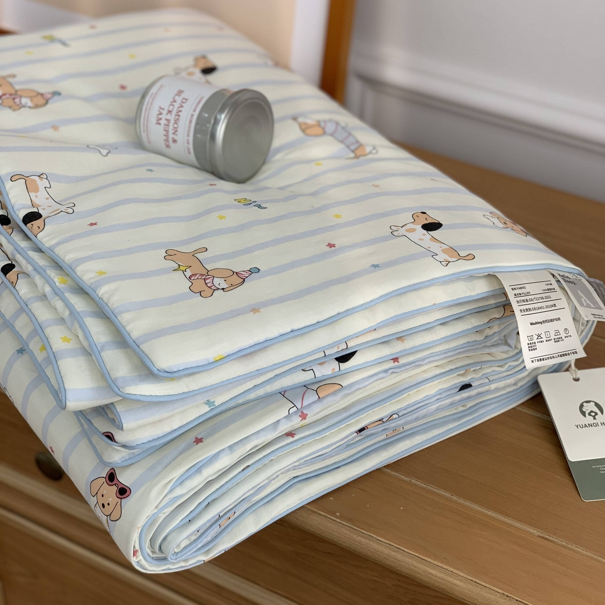 91家纺网 家纺一手货源 找家纺 源启生活 2026新款嵌绳夏被空调被 旺仔