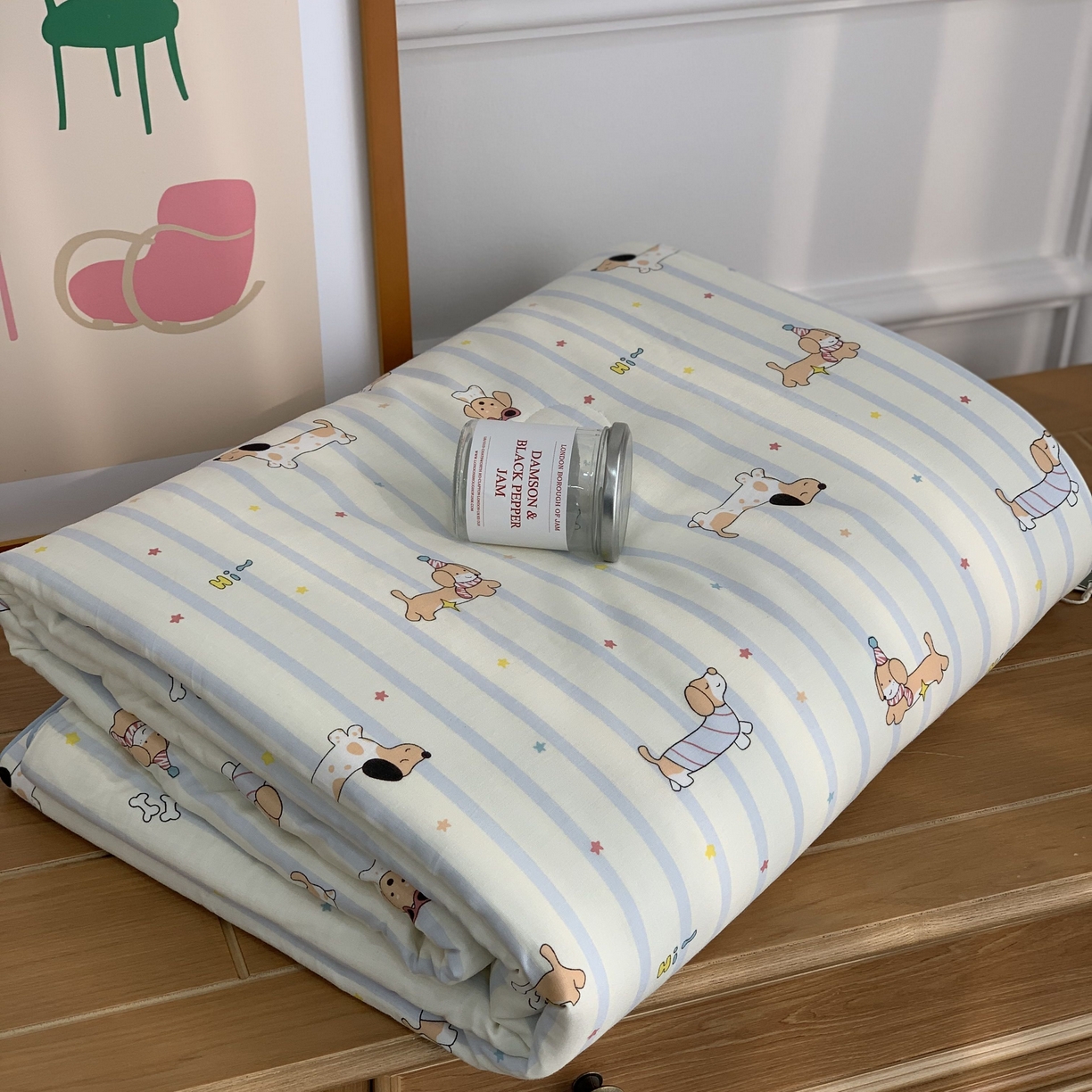 91家纺网 家纺一手货源 找家纺 源启生活 2026新款嵌绳夏被空调被 旺仔