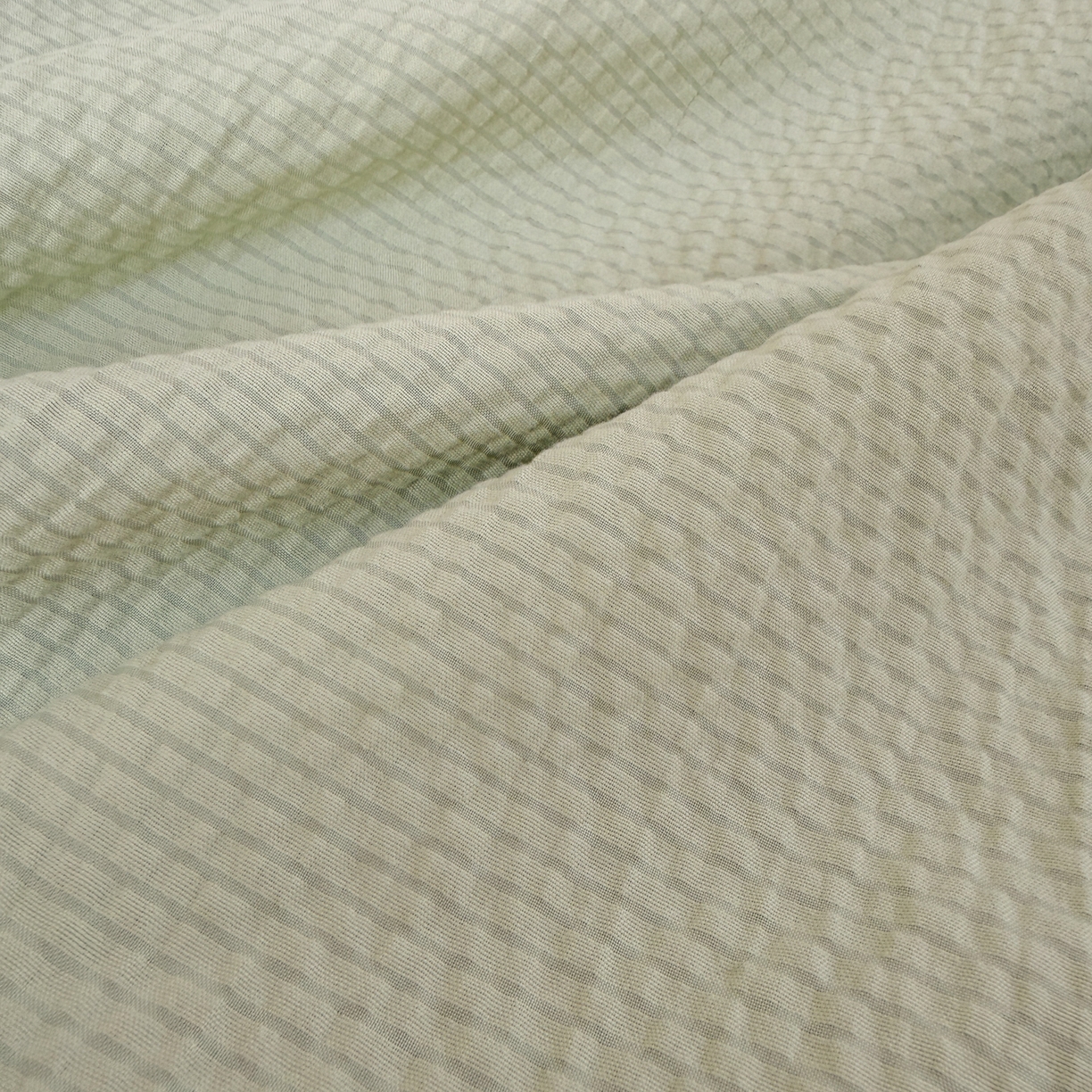 91家纺网 家纺一手货源 找家纺 潮邦创意家居 2026新款韩版花边奶芙豆豆夏被夏凉被空调被盖毯-纱雾时光系列 青提奶绿