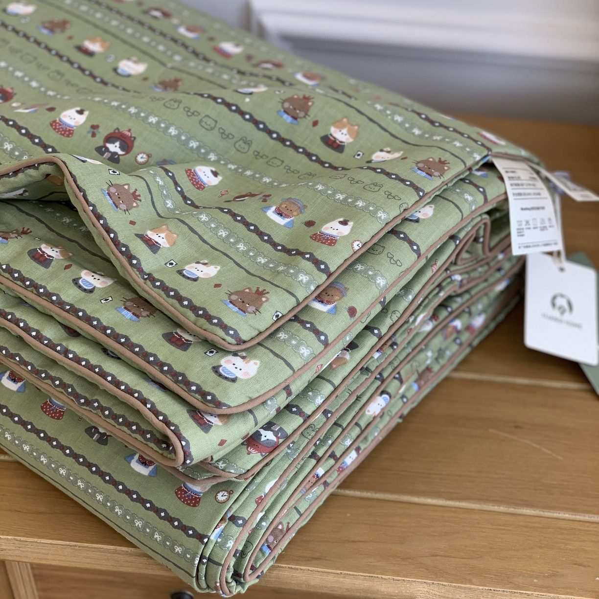 91家纺网 家纺一手货源 找家纺 源启生活 2026新款嵌绳夏被空调被 小猫哈尼