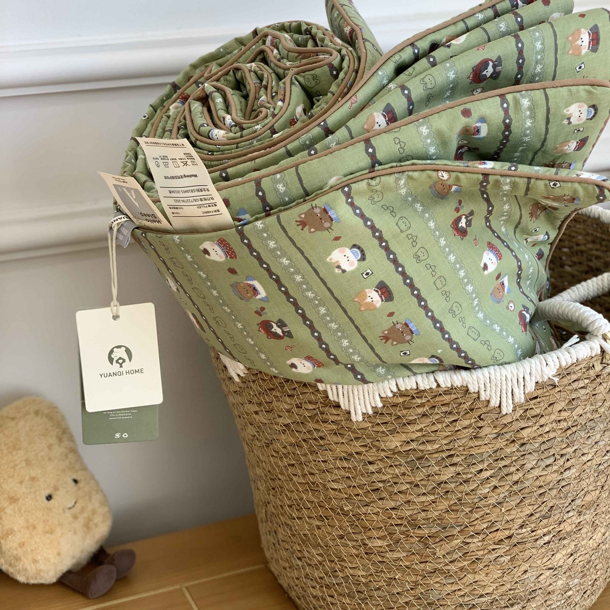 91家纺网 家纺一手货源 找家纺 源启生活 2026新款嵌绳夏被空调被 小猫哈尼