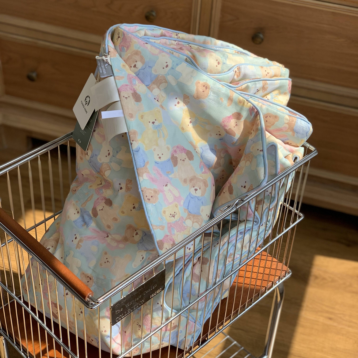 91家纺网 家纺一手货源 找家纺 源启生活 2026新款嵌绳夏被空调被 熊熊乐园