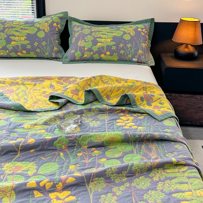 91家纺网 家纺一手货源 找家纺 七七家纺 2026新款新疆长绒棉盖毯 翠叶凝香