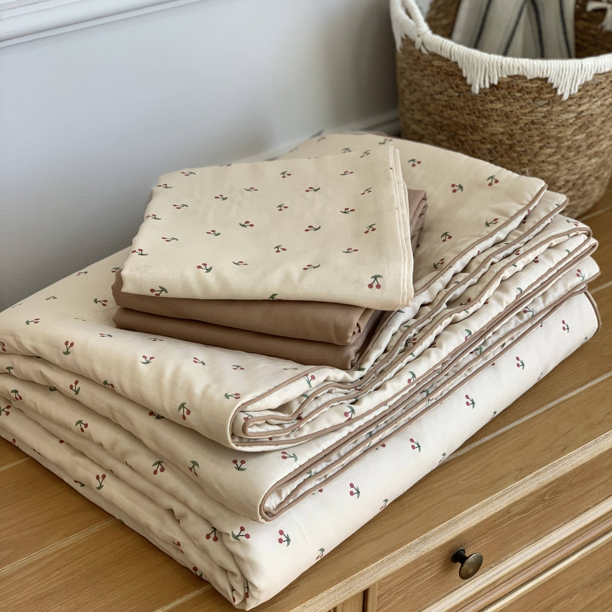 源启生活 2026新款夏被四件套 车厘子