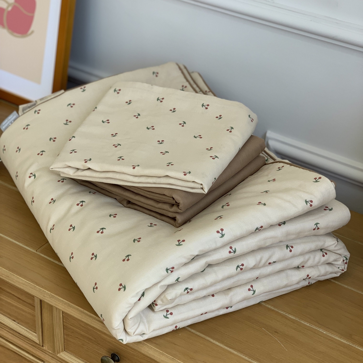 91家纺网 家纺一手货源 找家纺 源启生活 2026新款夏被四件套 车厘子