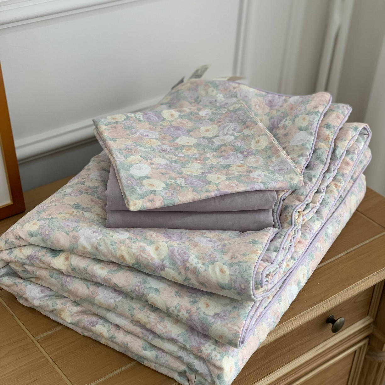 91家纺网 家纺一手货源 找家纺 源启生活 2026新款夏被四件套 繁花