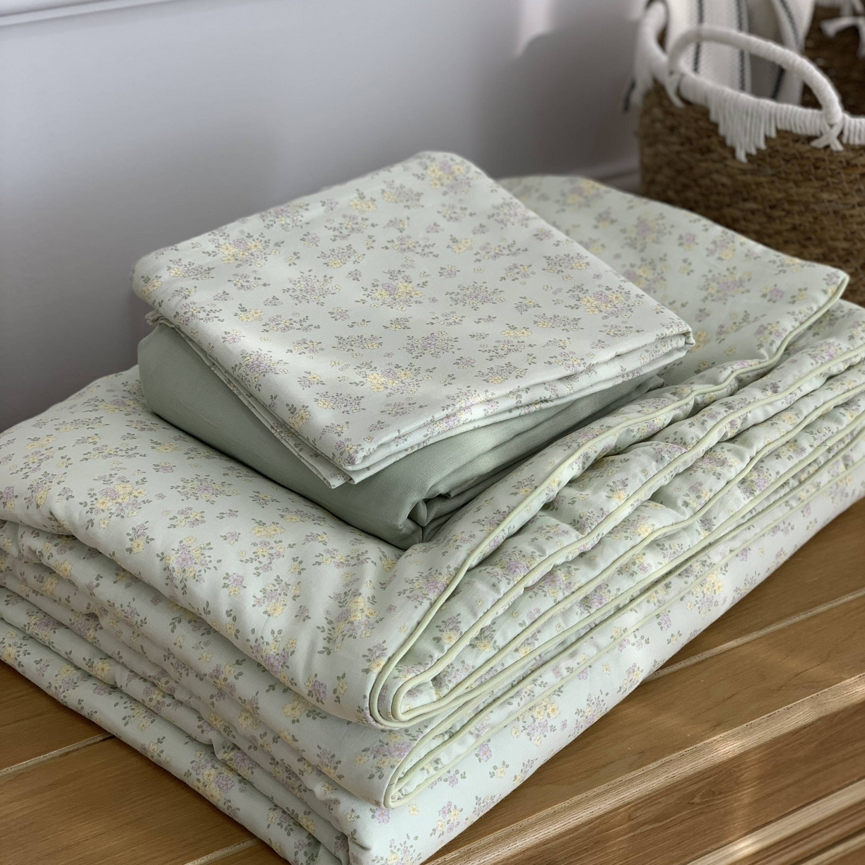 源启生活 2026新款夏被四件套 花信