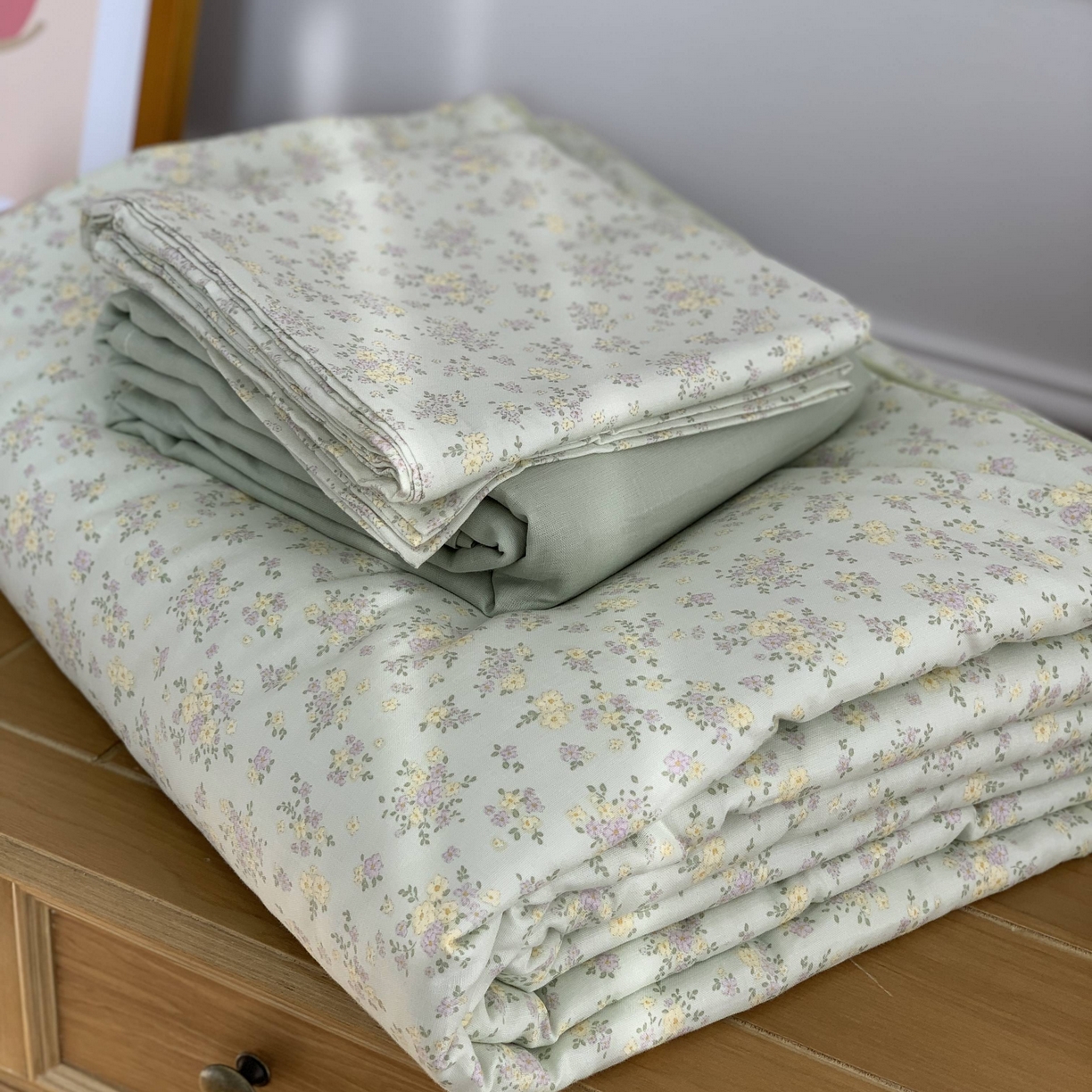 91家纺网 家纺一手货源 找家纺 源启生活 2026新款夏被四件套 花信