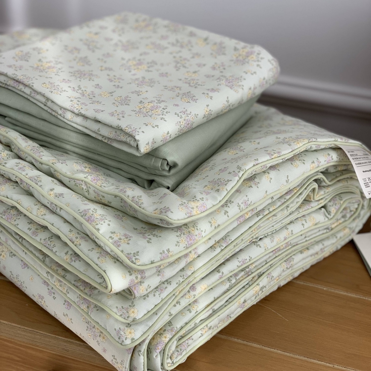 91家纺网 家纺一手货源 找家纺 源启生活 2026新款夏被四件套 花信