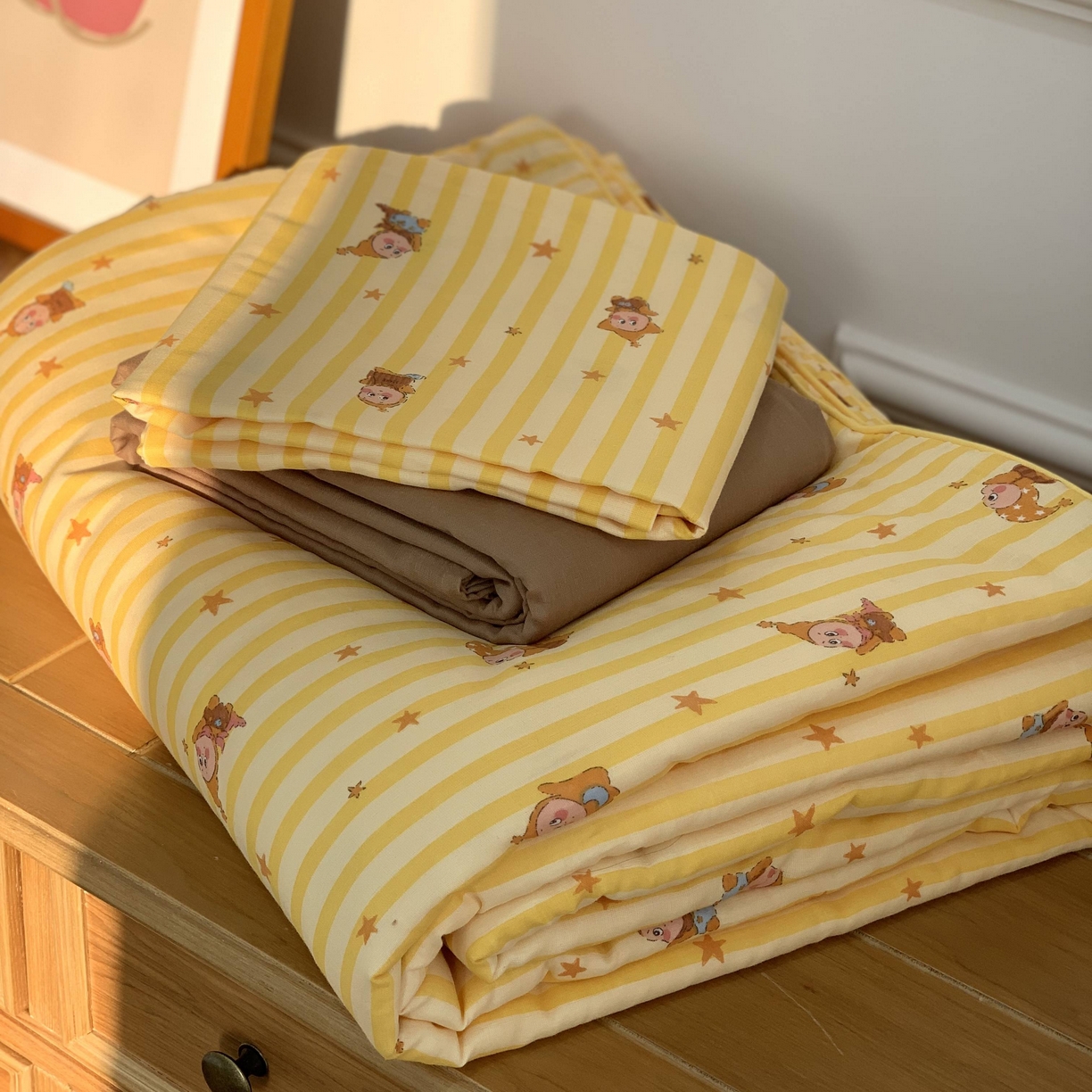 91家纺网 家纺一手货源 找家纺 源启生活 2026新款夏被四件套 晚安小星星