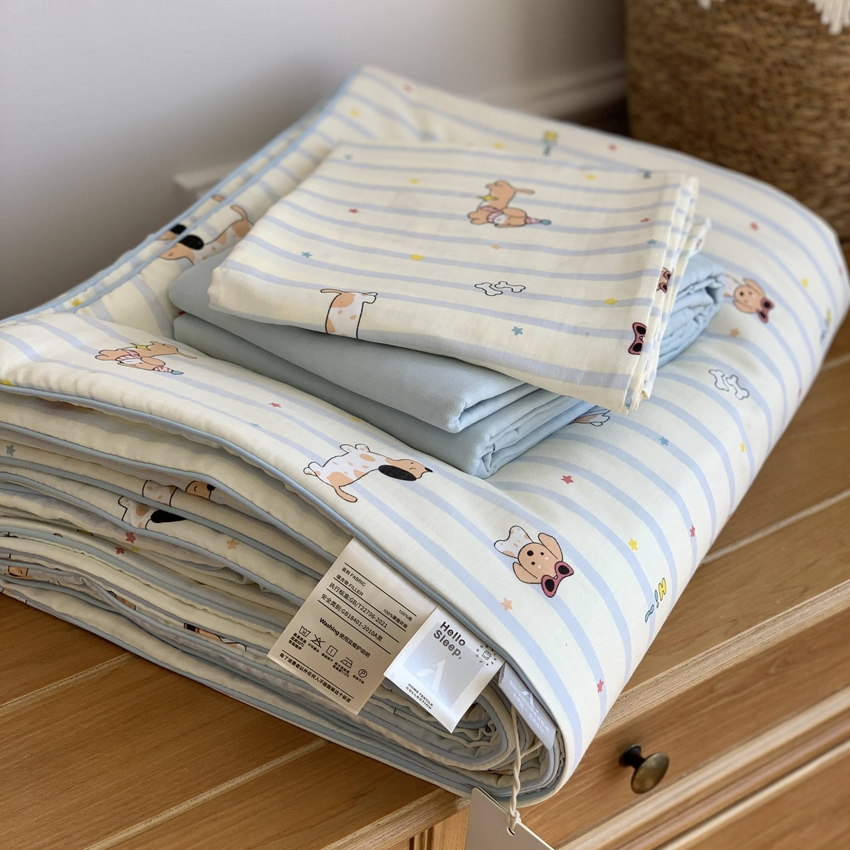 91家纺网 家纺一手货源 找家纺 源启生活 2026新款夏被四件套 旺仔