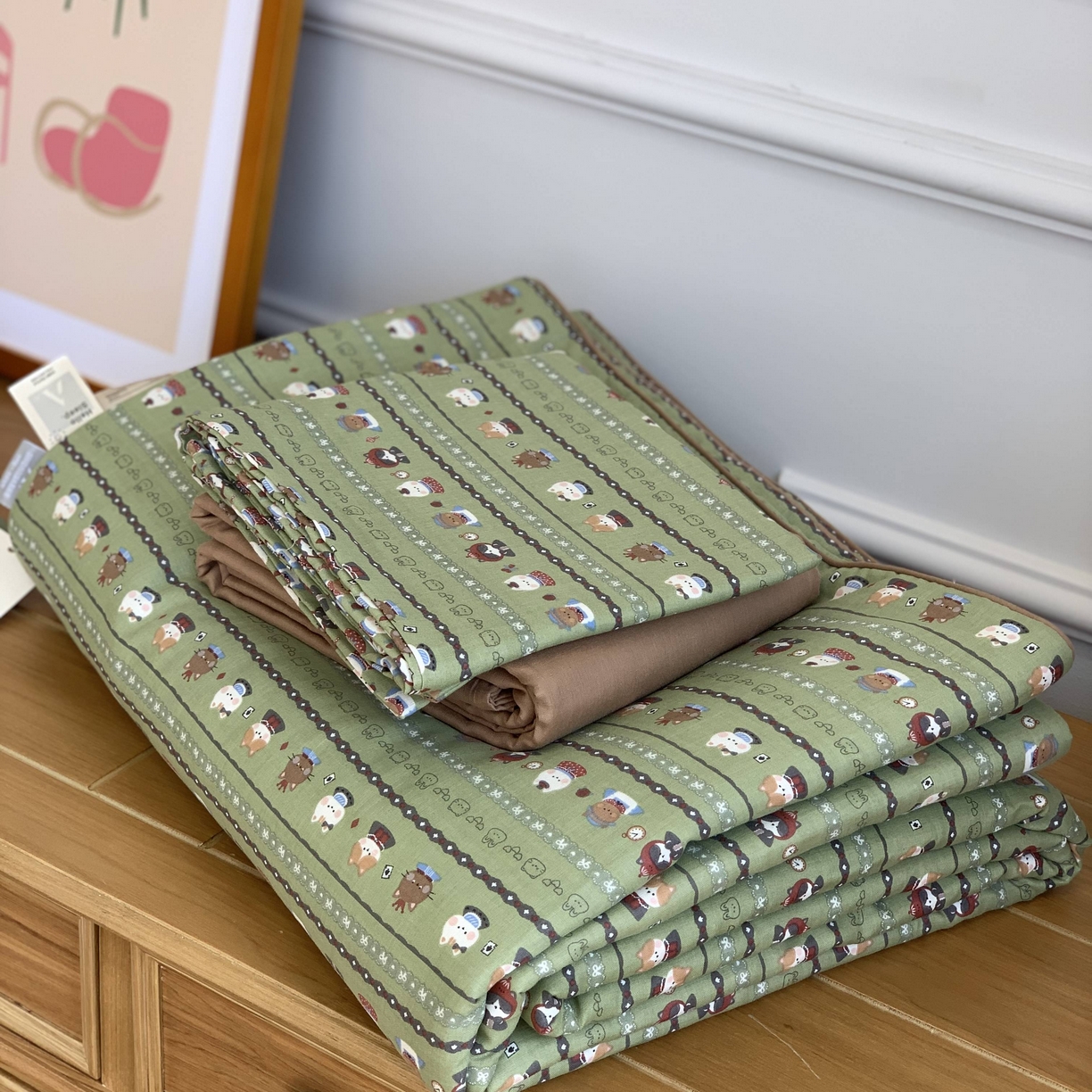 91家纺网 家纺一手货源 找家纺 源启生活 2026新款夏被四件套 小猫哈尼