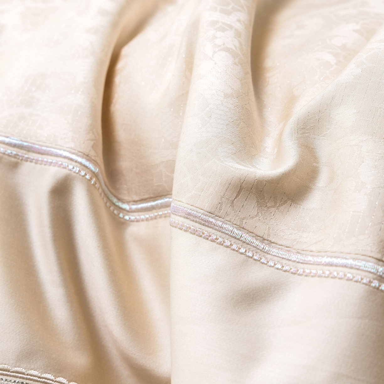 91家纺网 家纺一手货源 找家纺 馨蕊家居 2026春夏新款天丝棉提花刺绣四件套-丽笙 棉丽笙-奶咖