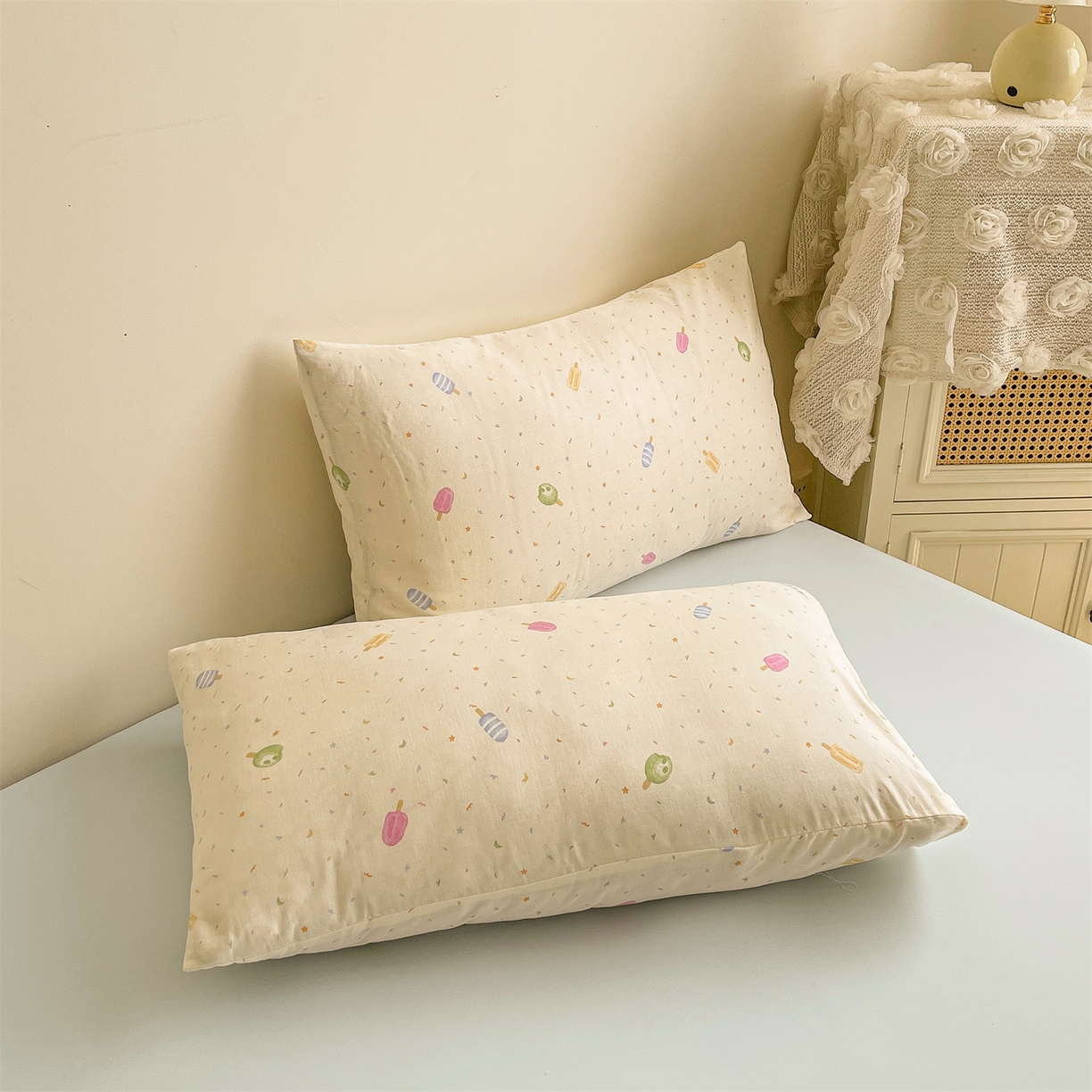 91家纺网 家纺一手货源 找家纺 （总）小禹仔家纺 2026新款A类印花双层纱凉感大豆夏被