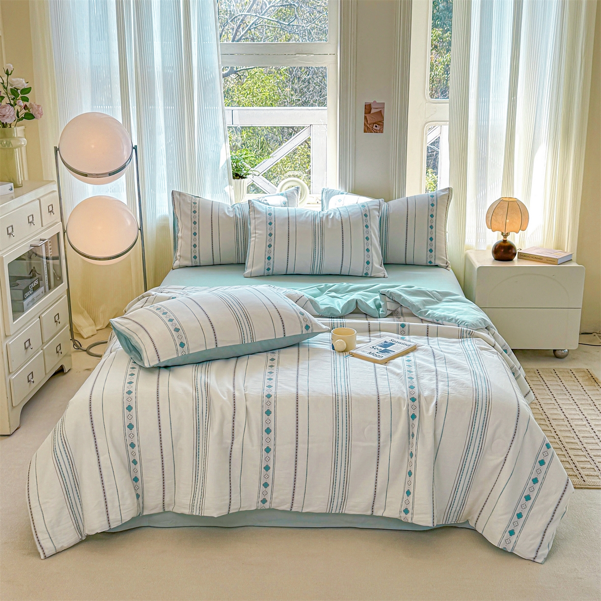 91家纺网 家纺一手货源 找家纺 （总）灰鲸 2026新款全棉色织提花夏被夏凉被空调被