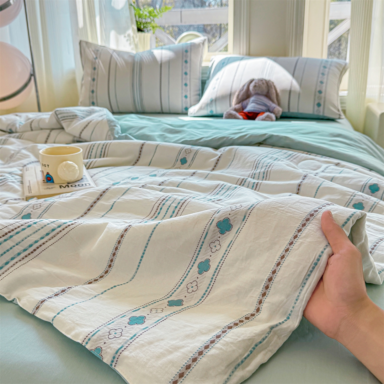 91家纺网 家纺一手货源 找家纺 （总）灰鲸 2026新款全棉色织提花夏被夏凉被空调被