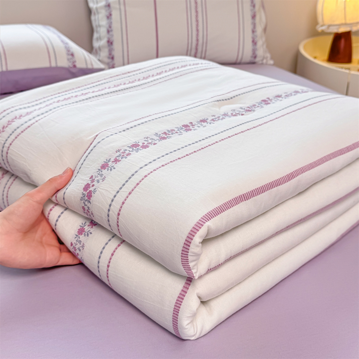 91家纺网 家纺一手货源 找家纺 （总）灰鲸 2026新款全棉色织提花夏被夏凉被空调被