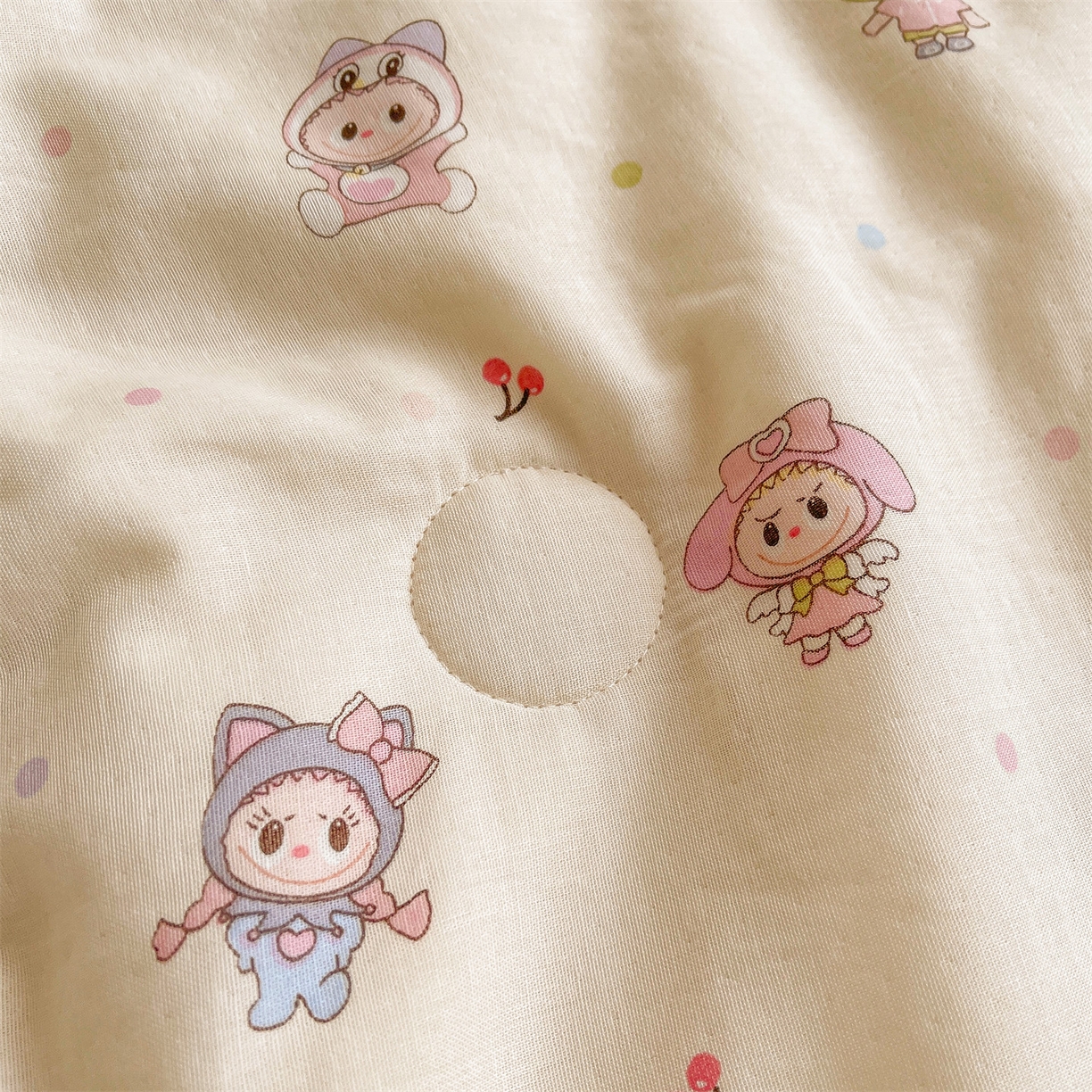 91家纺网 家纺一手货源 找家纺 小禹仔家纺 2026新款A类印花双层纱凉感大豆夏被 布布娃