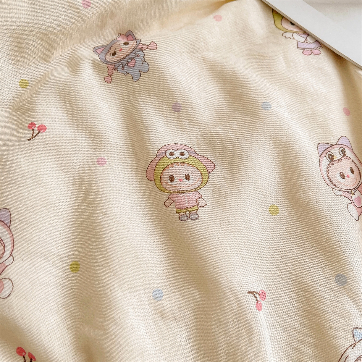 91家纺网 家纺一手货源 找家纺 小禹仔家纺 2026新款A类印花双层纱凉感大豆夏被 布布娃