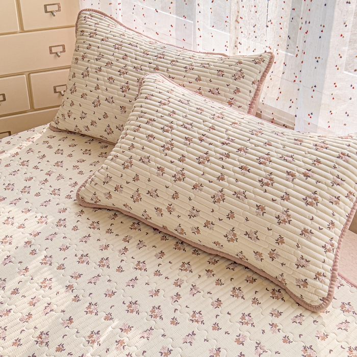 91家纺网 家纺一手货源 找家纺 几禾 2026新款云感双层纱7A抗菌夏被四件套系列-栀夏系列 栀夏-苏槿