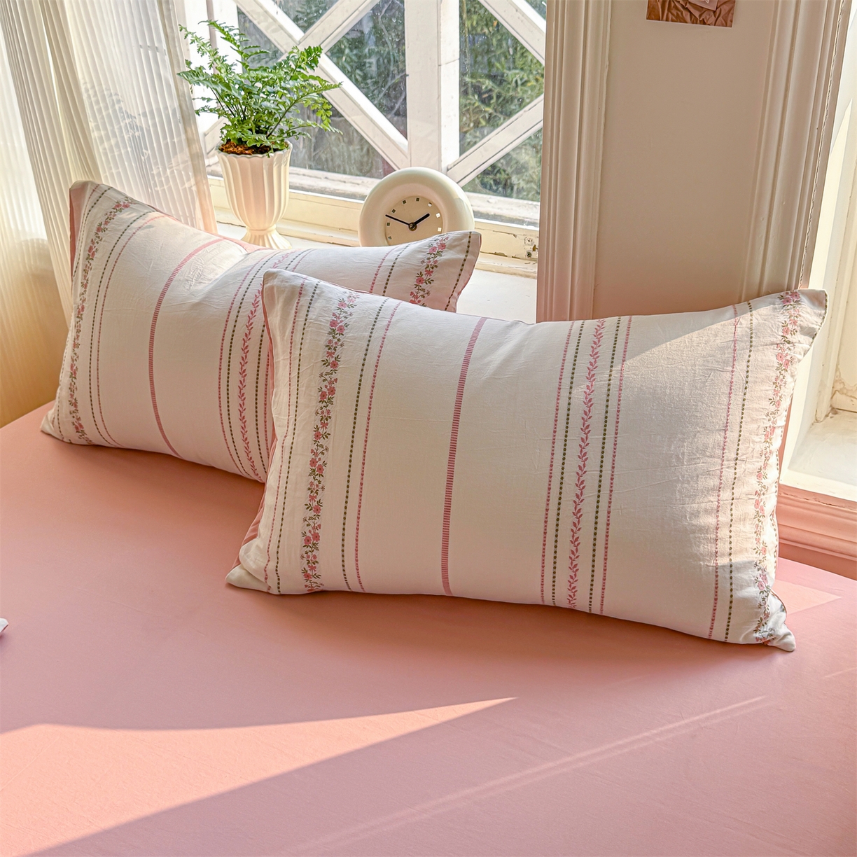 91家纺网 家纺一手货源 找家纺 灰鲸 2026新款全棉色织提花夏被夏凉被空调被 罗兰-粉