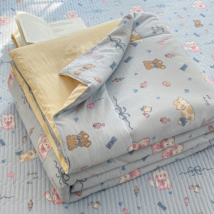 几禾 2026新款云感双层纱7A抗菌夏被四件套系列-栀夏系列 栀夏-童话世界