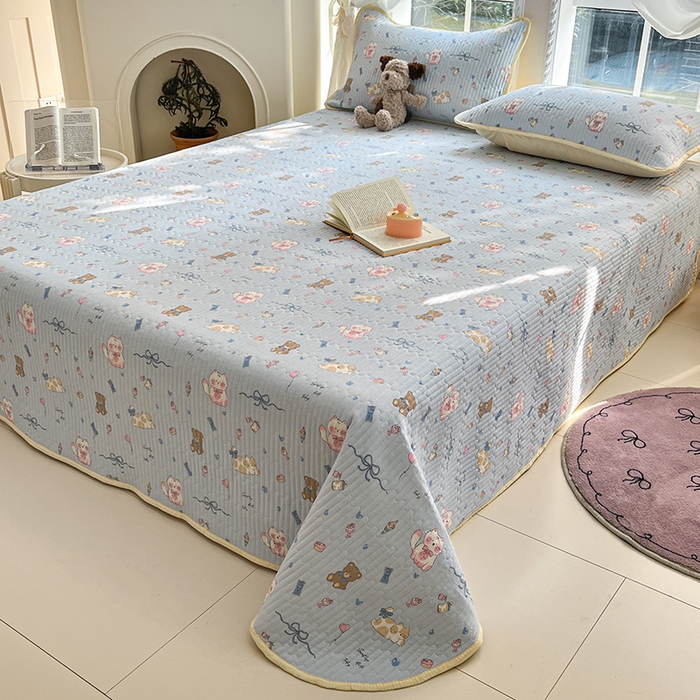 91家纺网 家纺一手货源 找家纺 几禾 2026新款云感双层纱7A抗菌夏被四件套系列-栀夏系列 栀夏-童话世界