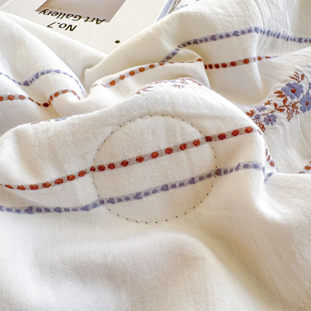 91家纺网 家纺一手货源 找家纺 灰鲸 2026新款全棉色织提花夏被夏凉被空调被 罗兰-蓝