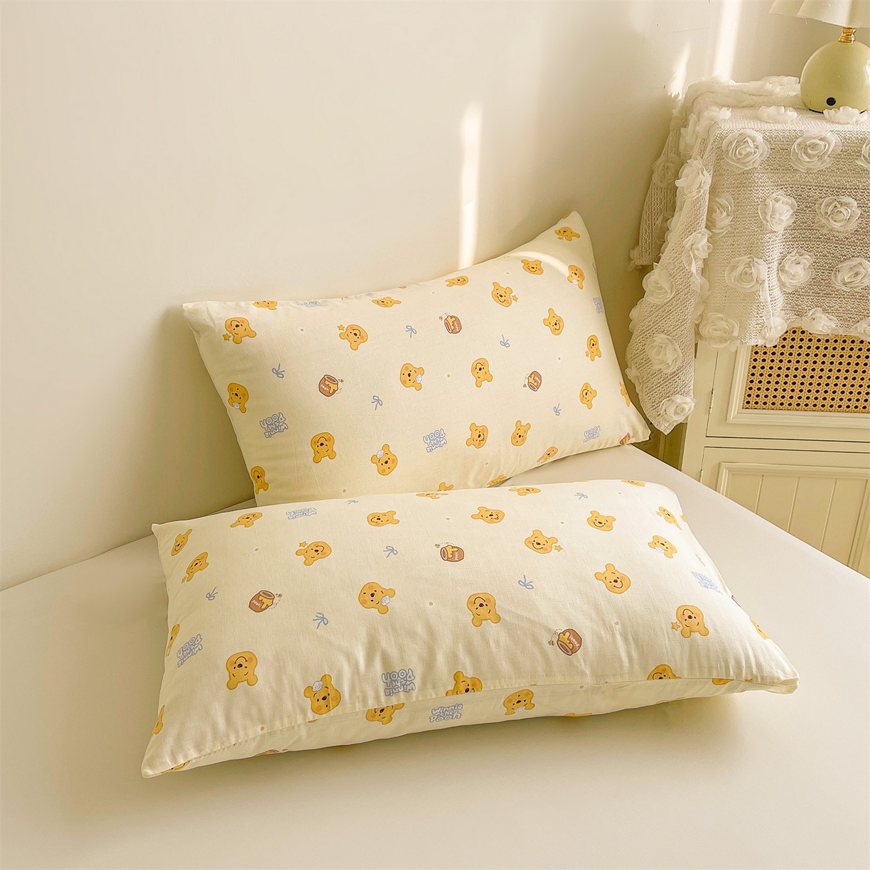 91家纺网 家纺一手货源 找家纺 小禹仔家纺 2026新款A类印花双层纱凉感大豆夏被 蜜糖维尼