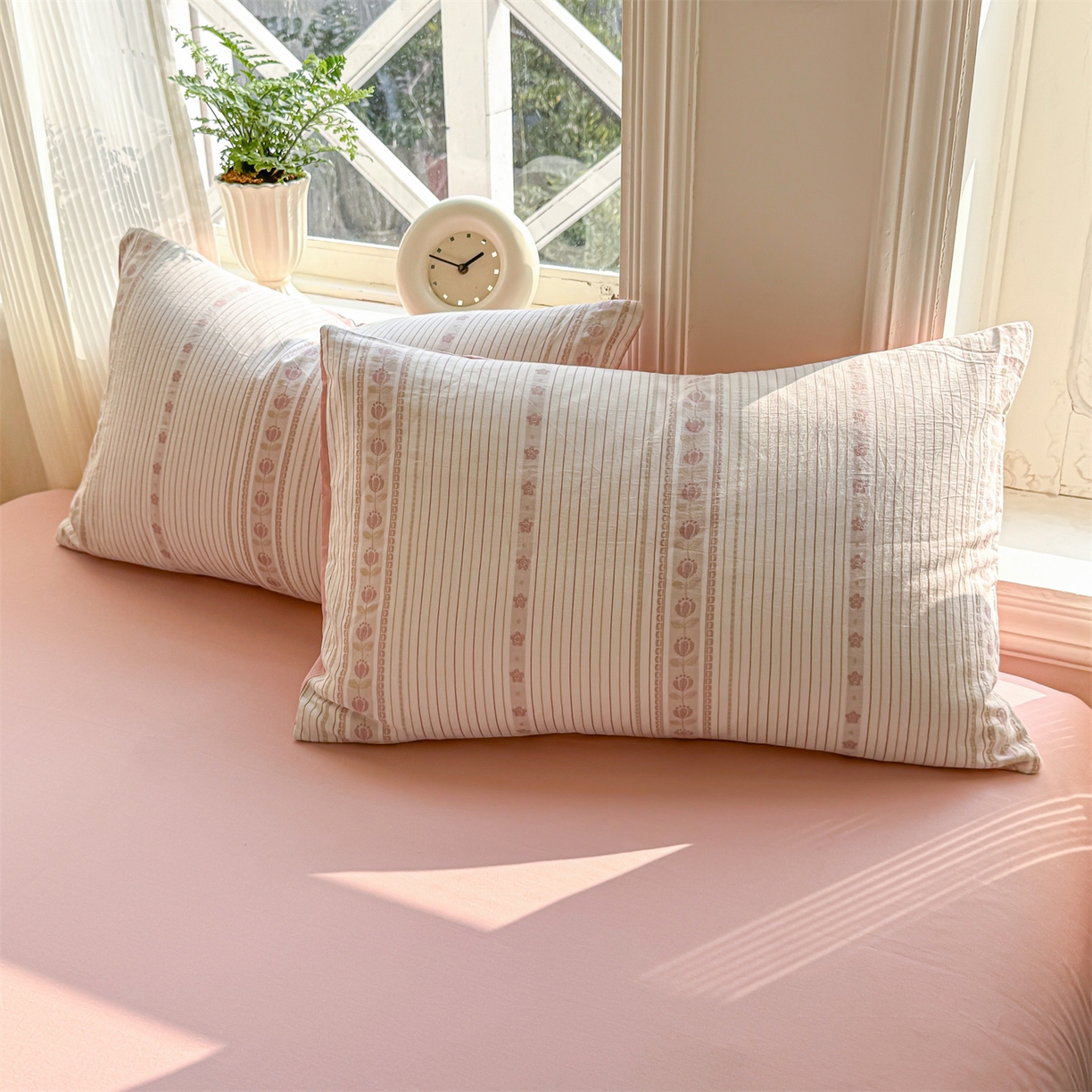 91家纺网 家纺一手货源 找家纺 灰鲸 2026新款全棉色织提花夏被夏凉被空调被 木槿-粉