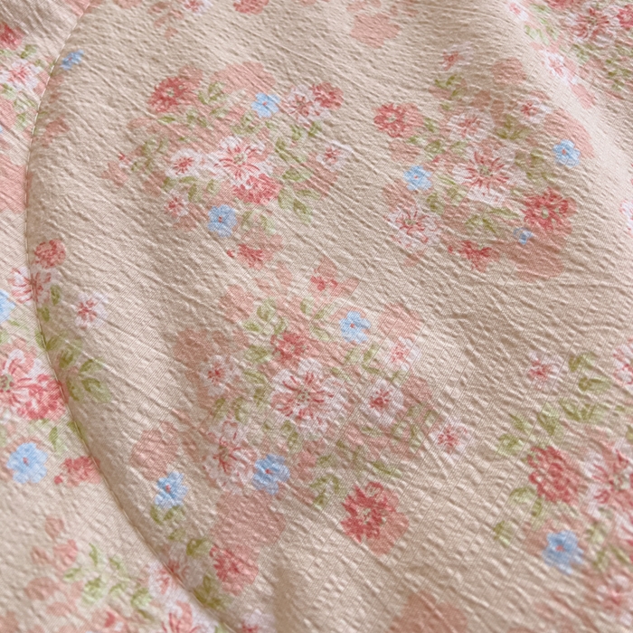 91家纺网 家纺一手货源 找家纺 几禾 2026新款云感双层纱7A抗菌夏被四件套系列-栀夏系列 栀夏-序曲粉