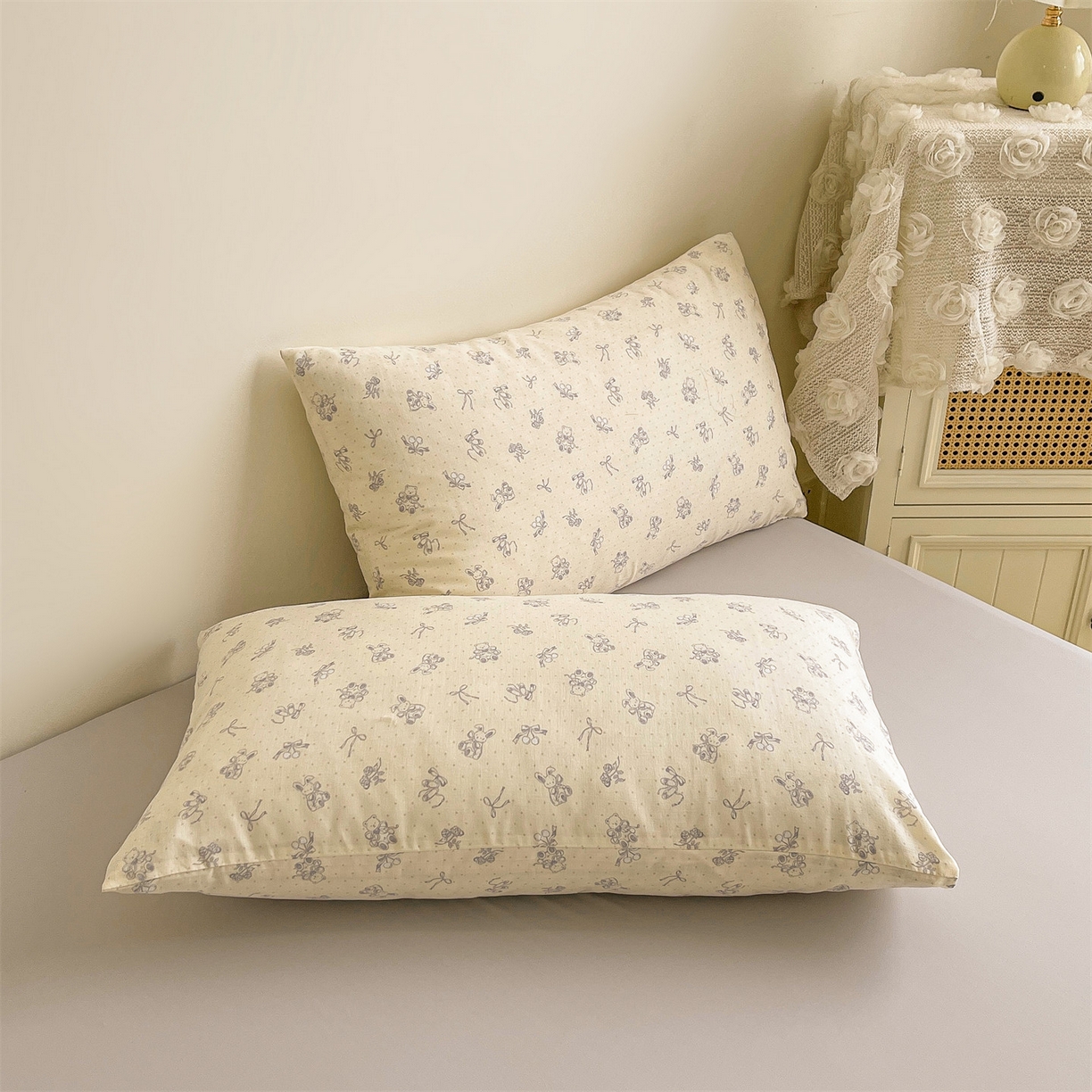 91家纺网 家纺一手货源 找家纺 小禹仔家纺 2026新款A类印花双层纱凉感大豆夏被 免语花田