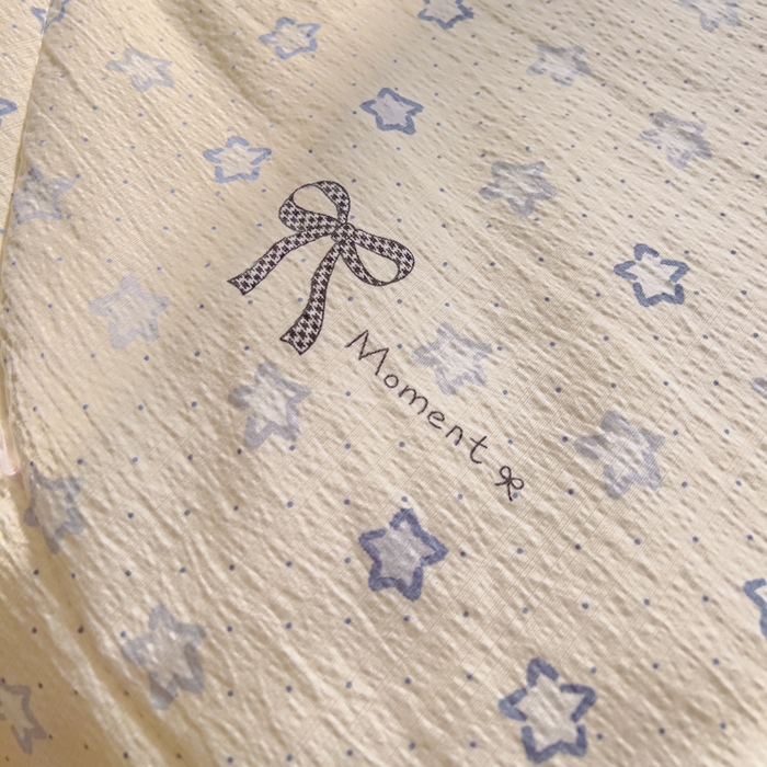 91家纺网 家纺一手货源 找家纺 几禾 2026新款云感双层纱7A抗菌夏被四件套系列-栀夏系列 栀夏-摘星