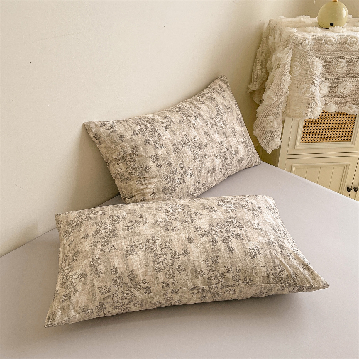 91家纺网 家纺一手货源 找家纺 小禹仔家纺 2026新款A类印花双层纱凉感大豆夏被 南枝