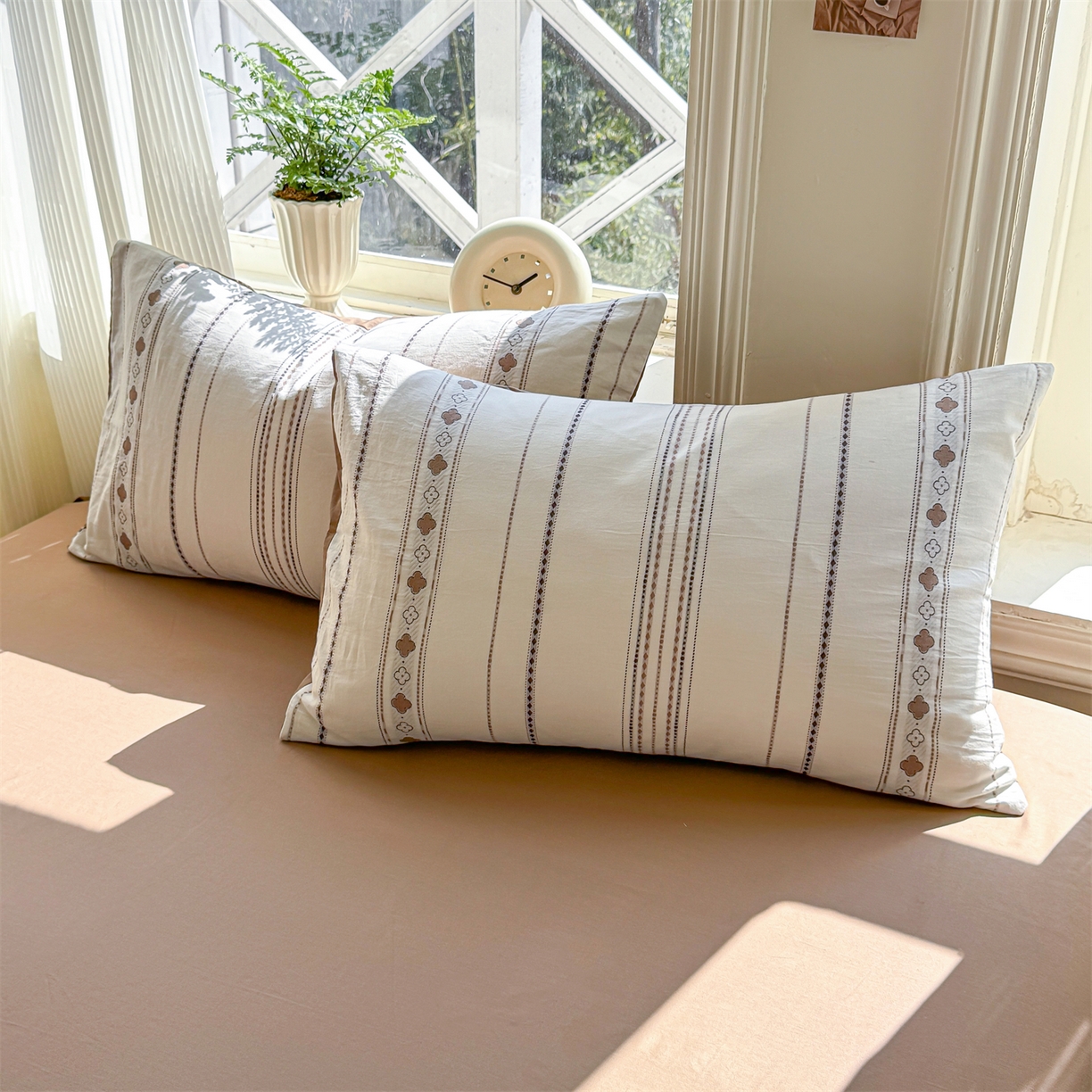 91家纺网 家纺一手货源 找家纺 灰鲸 2026新款全棉色织提花夏被夏凉被空调被 四叶星语-咖