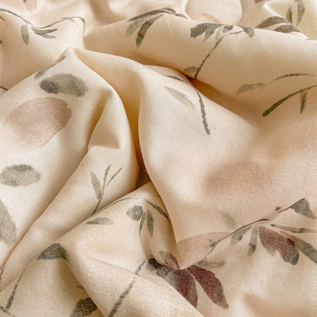 91家纺网 家纺一手货源 找家纺 小禹仔家纺 2026新款A类印花双层纱凉感大豆夏被 青时