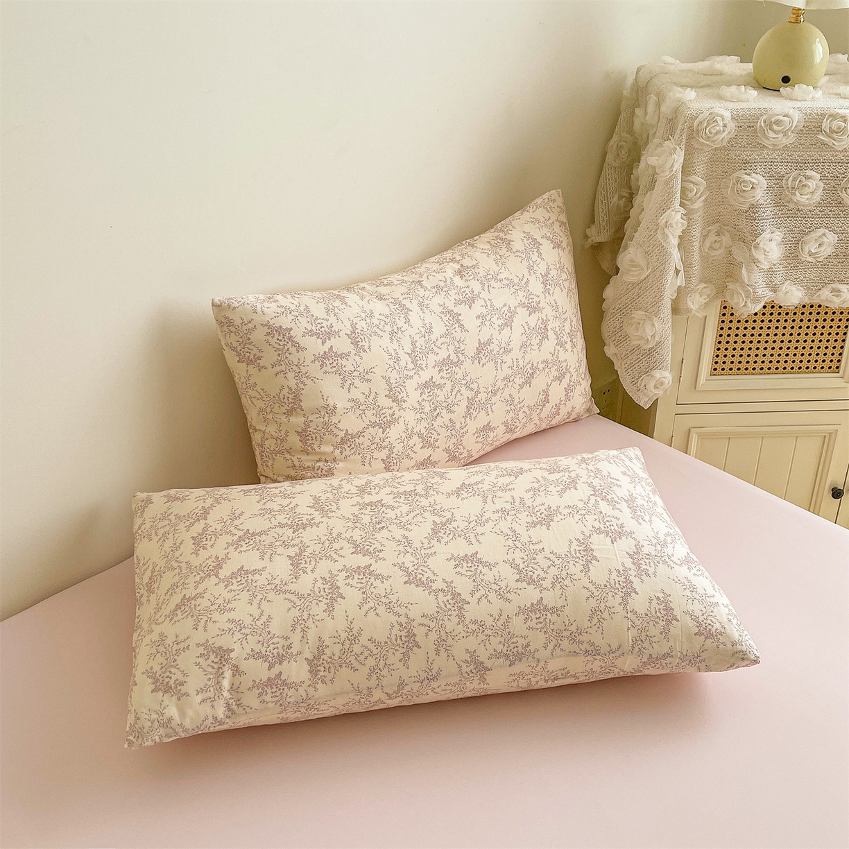 91家纺网 家纺一手货源 找家纺 小禹仔家纺 2026新款A类印花双层纱凉感大豆夏被 瑞莎