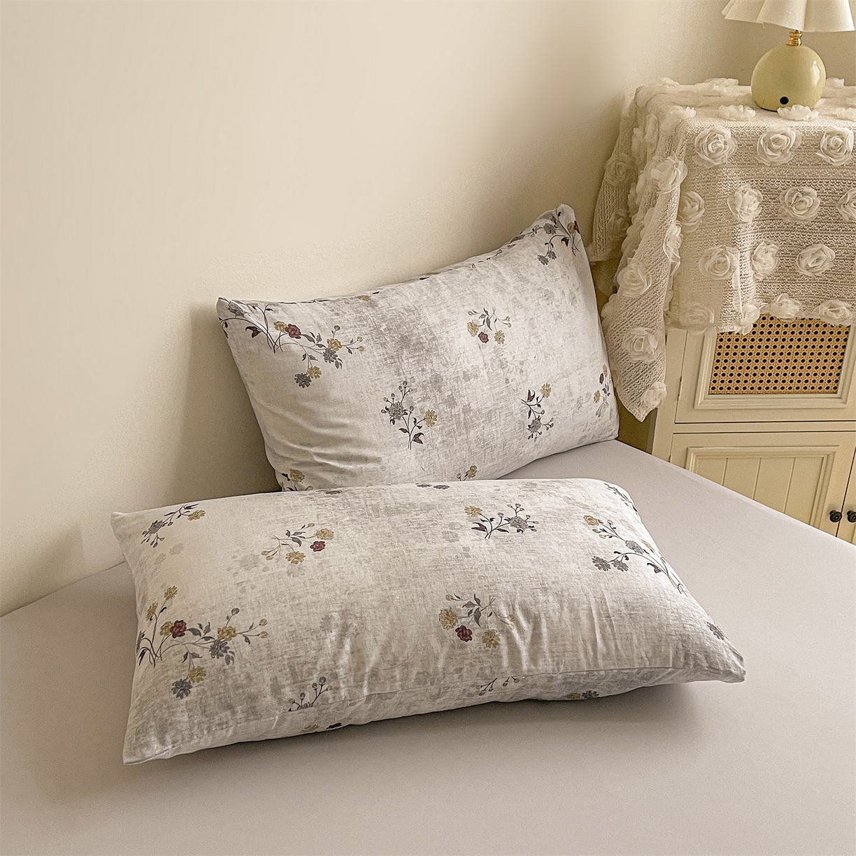 91家纺网 家纺一手货源 找家纺 小禹仔家纺 2026新款A类印花双层纱凉感大豆夏被 山茶野