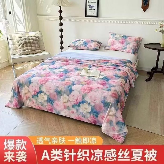 （总）小禹仔家纺 2026新款针织凉感丝印花夏被夏凉被