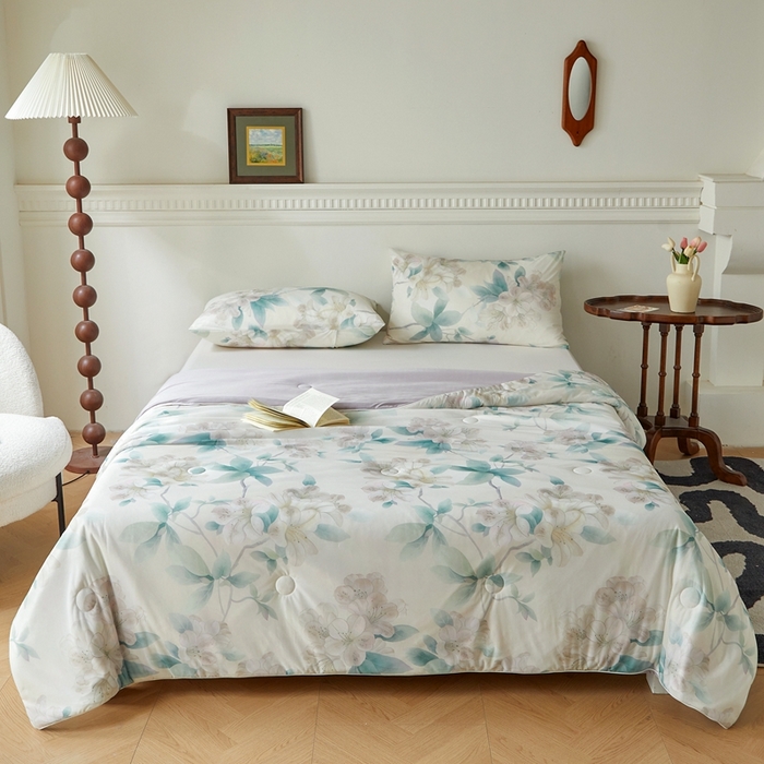 91家纺网 家纺一手货源 找家纺 （总）小禹仔家纺 2026新款针织凉感丝印花夏被夏凉被