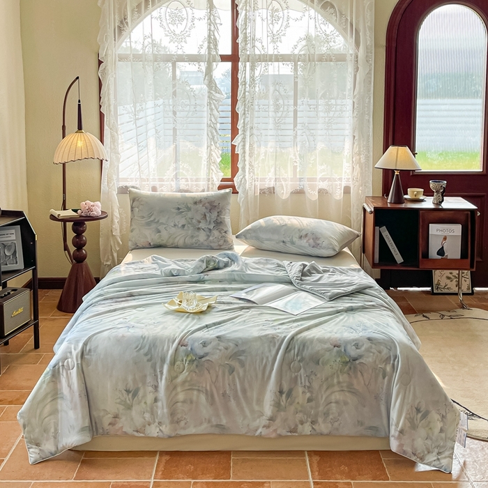 91家纺网 家纺一手货源 找家纺 （总）小禹仔家纺 2026新款针织凉感丝印花夏被夏凉被