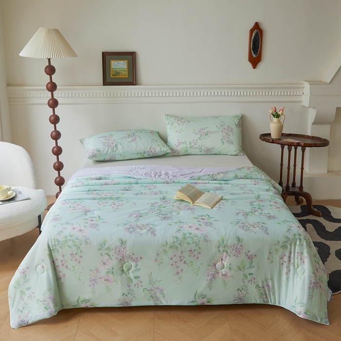 91家纺网 家纺一手货源 找家纺 （总）小禹仔家纺 2026新款针织凉感丝印花夏被夏凉被