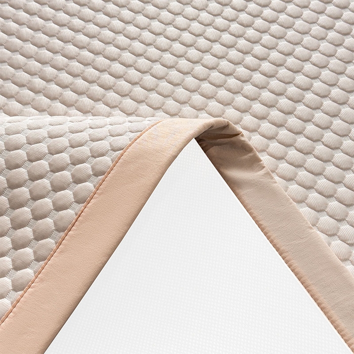 91家纺网 家纺一手货源 找家纺 几禾 2026新款大豆豆刺绣款凉席床席款-小熊饼干 芭蕾粉-床铺款