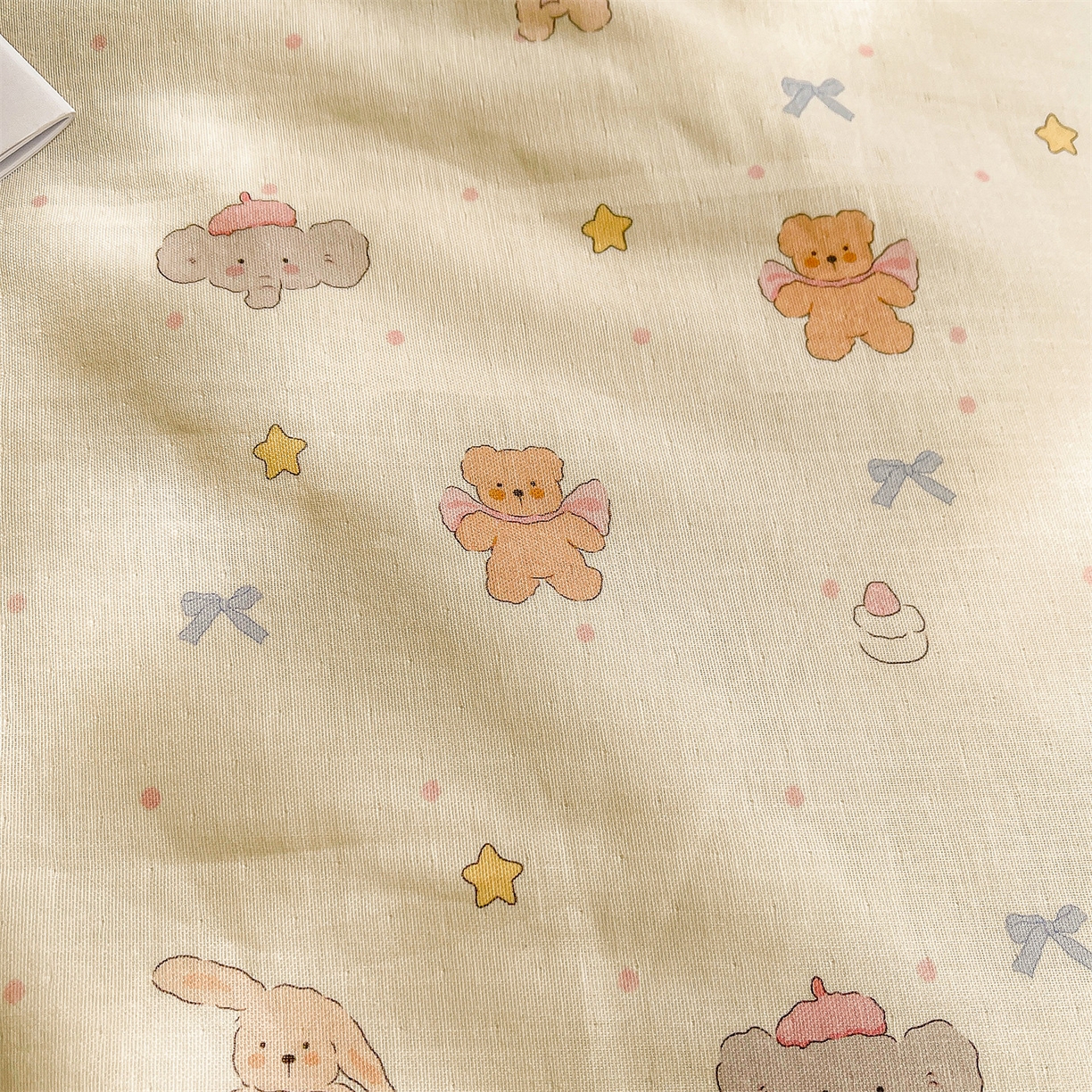 91家纺网 家纺一手货源 找家纺 小禹仔家纺 2026新款A类印花双层纱凉感大豆夏被 小淘气