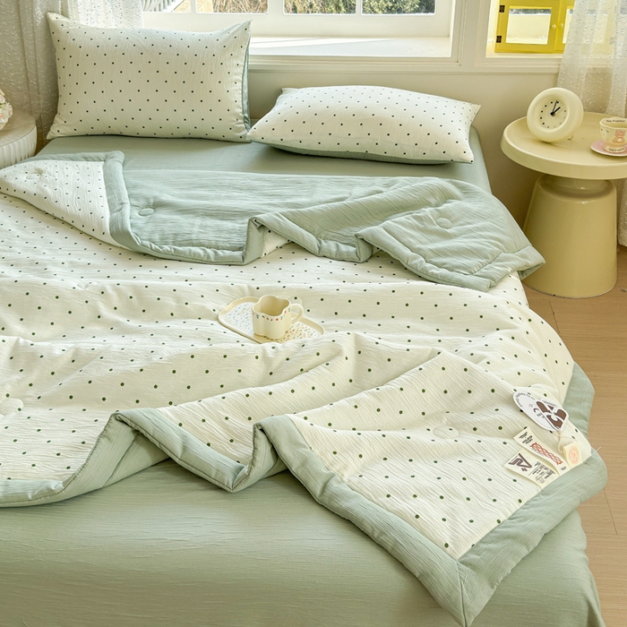 91家纺网 家纺一手货源 找家纺 （总）几禾 2026新款A类三层纱印花夏被-柔纱系列