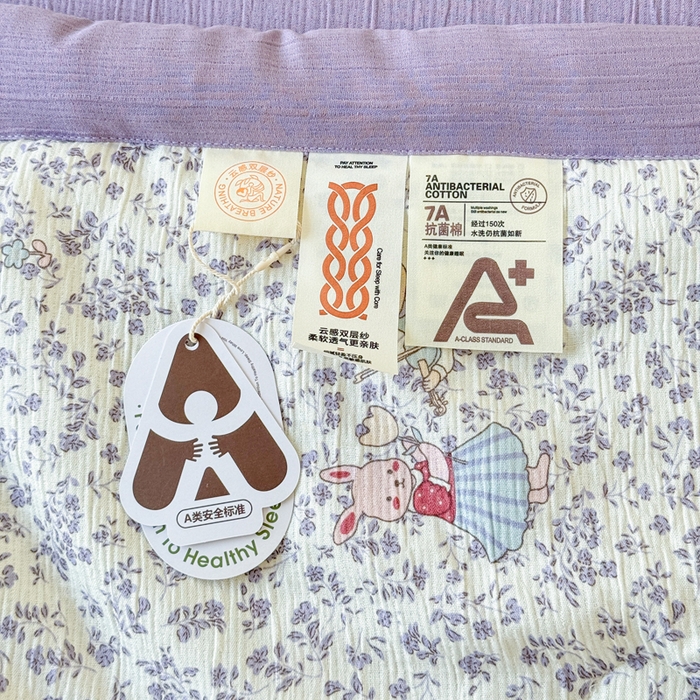 91家纺网 家纺一手货源 找家纺 几禾 2026新款A类三层纱印花夏被-柔纱系列 柔纱-圆舞曲