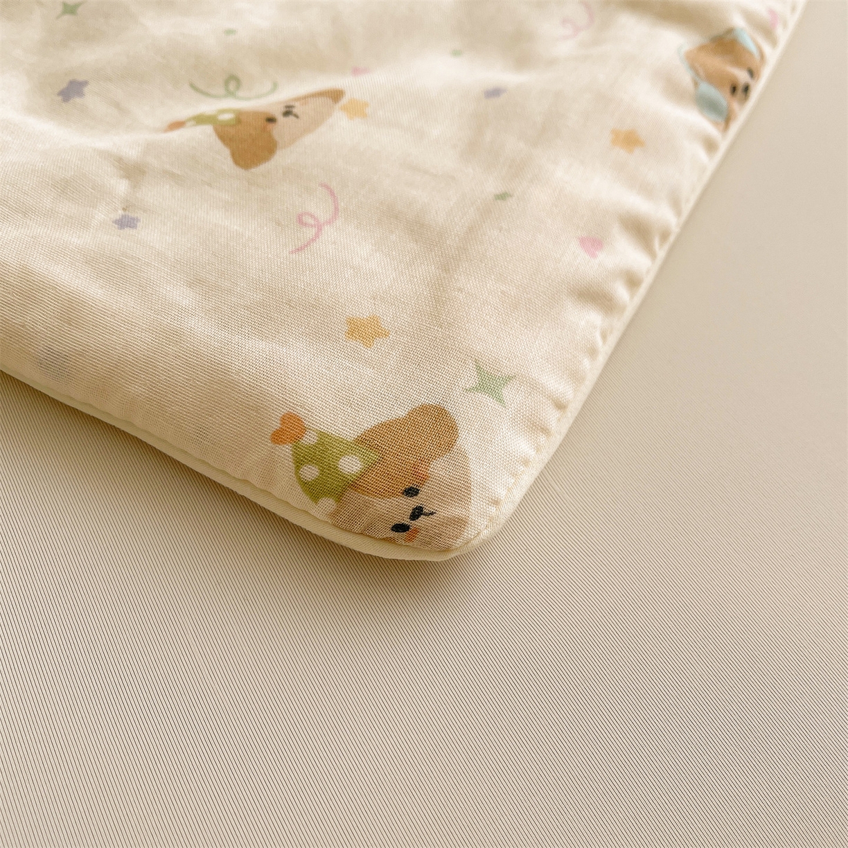 91家纺网 家纺一手货源 找家纺 小禹仔家纺 2026新款A类印花双层纱凉感大豆夏被 智多星