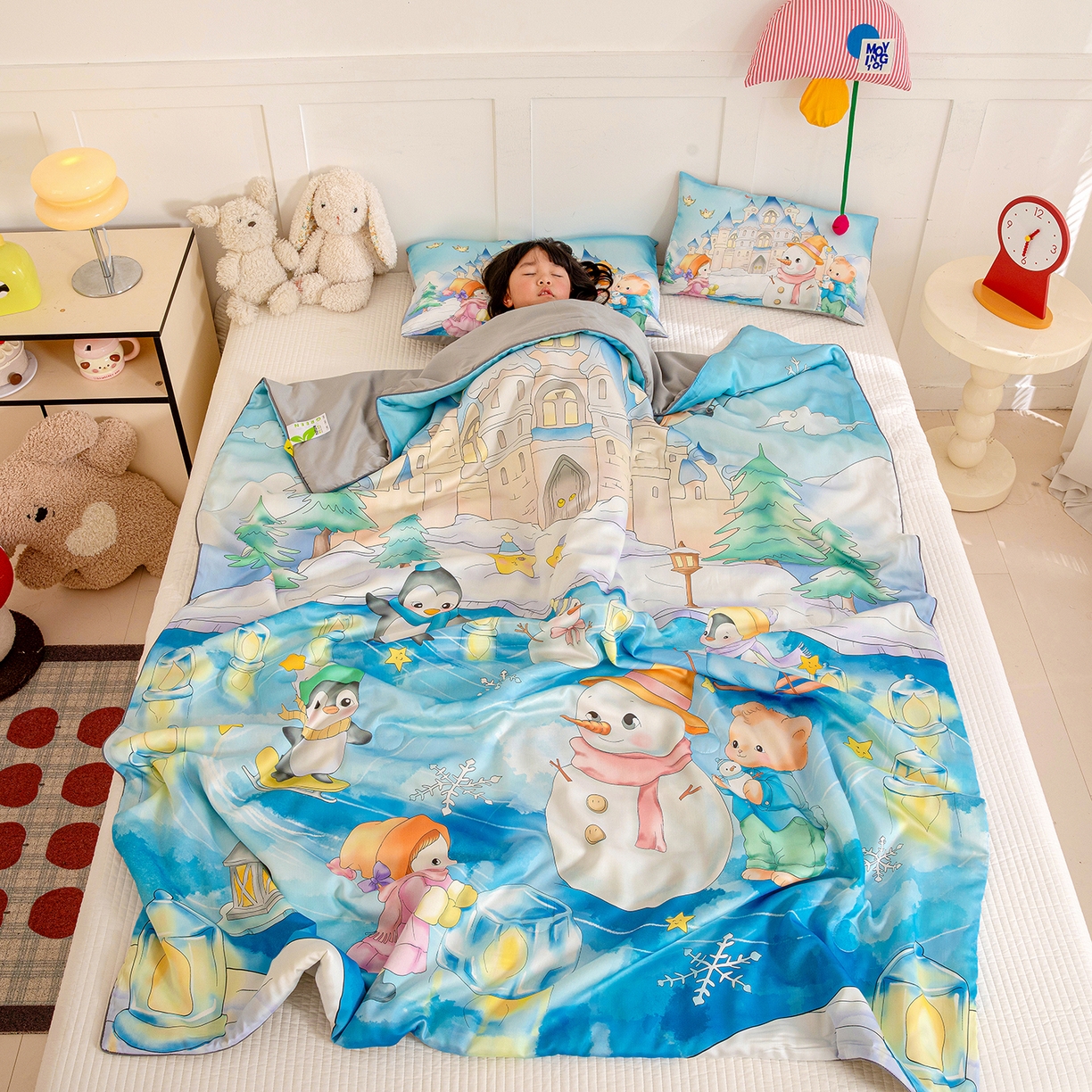 91家纺网 家纺一手货源 找家纺 （总）十九色 2026新款数码印花大版莱赛尔儿童夏被夏凉被